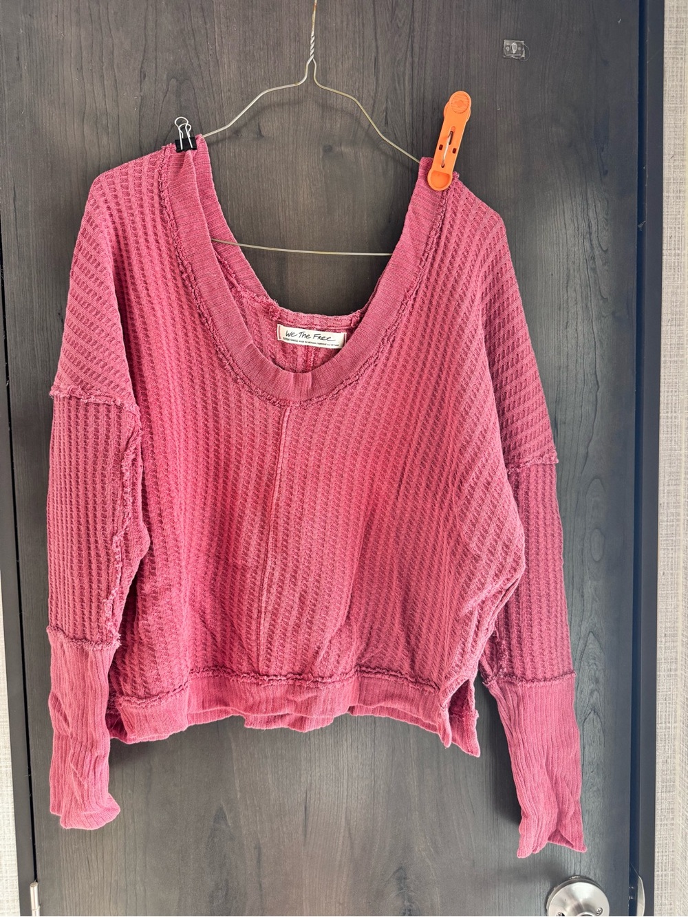 Free people cropped waffle top